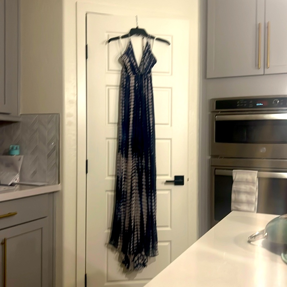 Sheer black and white dress